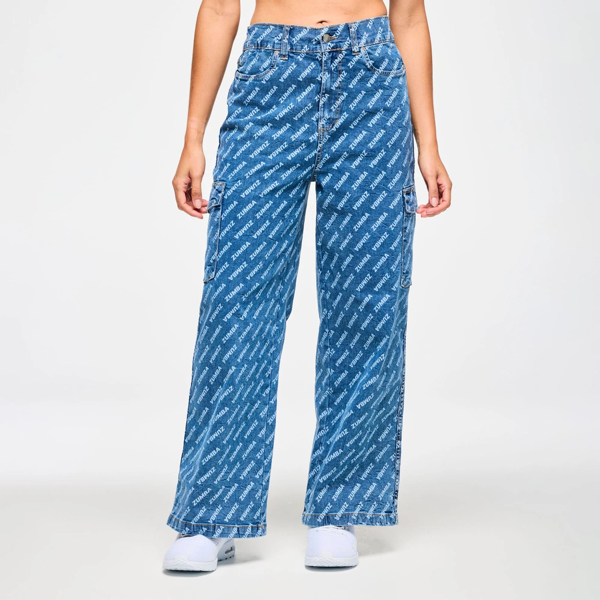 Blue Jean Baggy Denim Cargo Pants Z14