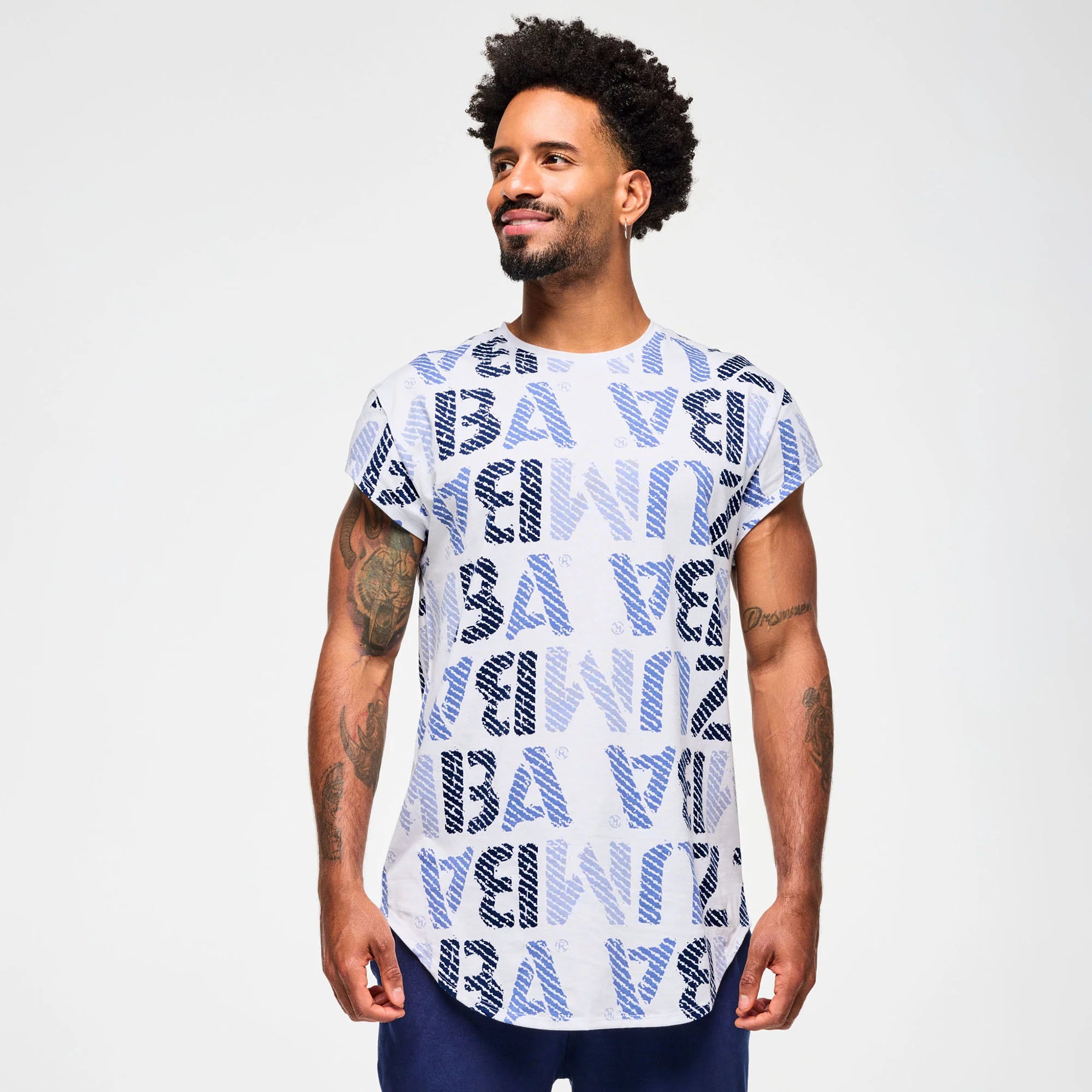 Blue Jean Men's Round Hem Tee B24