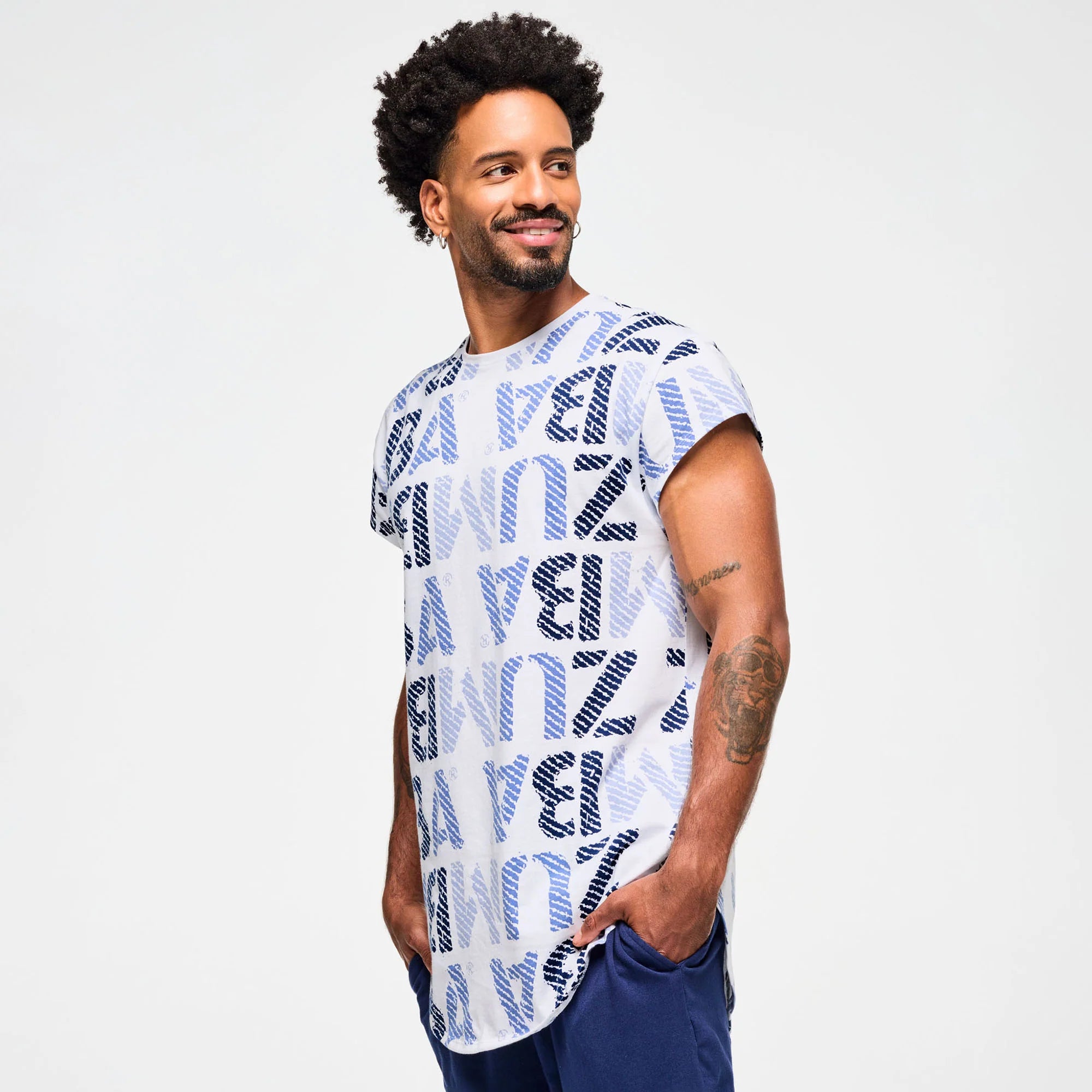 Blue Jean Men's Round Hem Tee B24