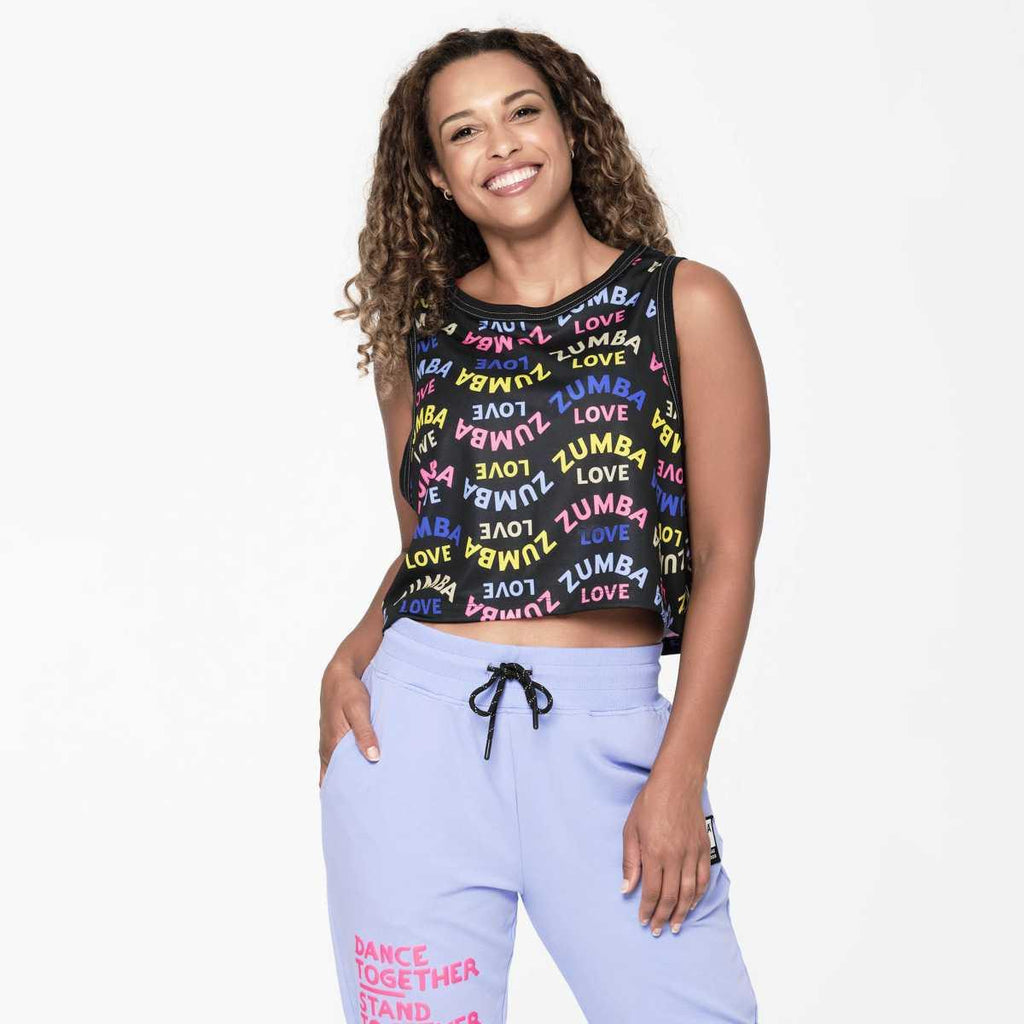 Zumba Love Mesh Crop Tank Z23