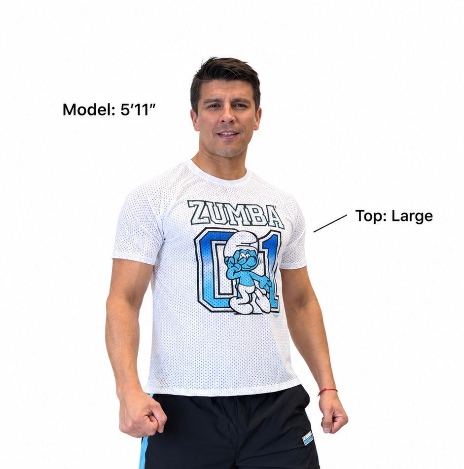 Zumba X The Smurfs Mesh Raglan Sleeve Top