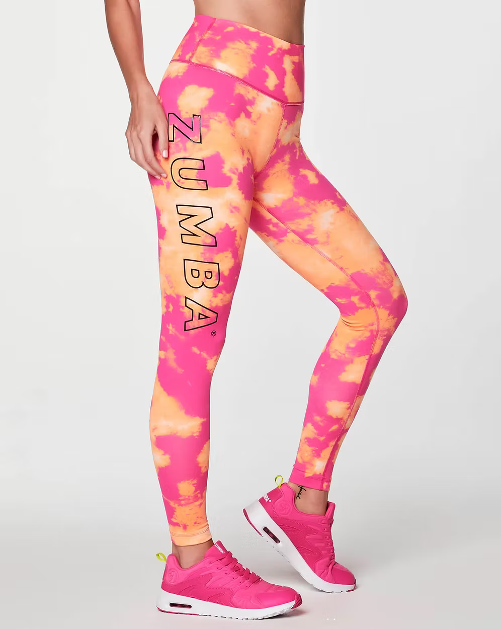 Zumba Move Tie-Dye High Waisted Ankle Leggings Z22