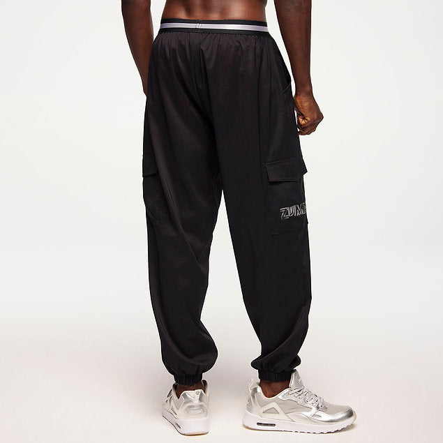Zumba Runway Parachute Cargo Pants With Elastic Waistband - Z23