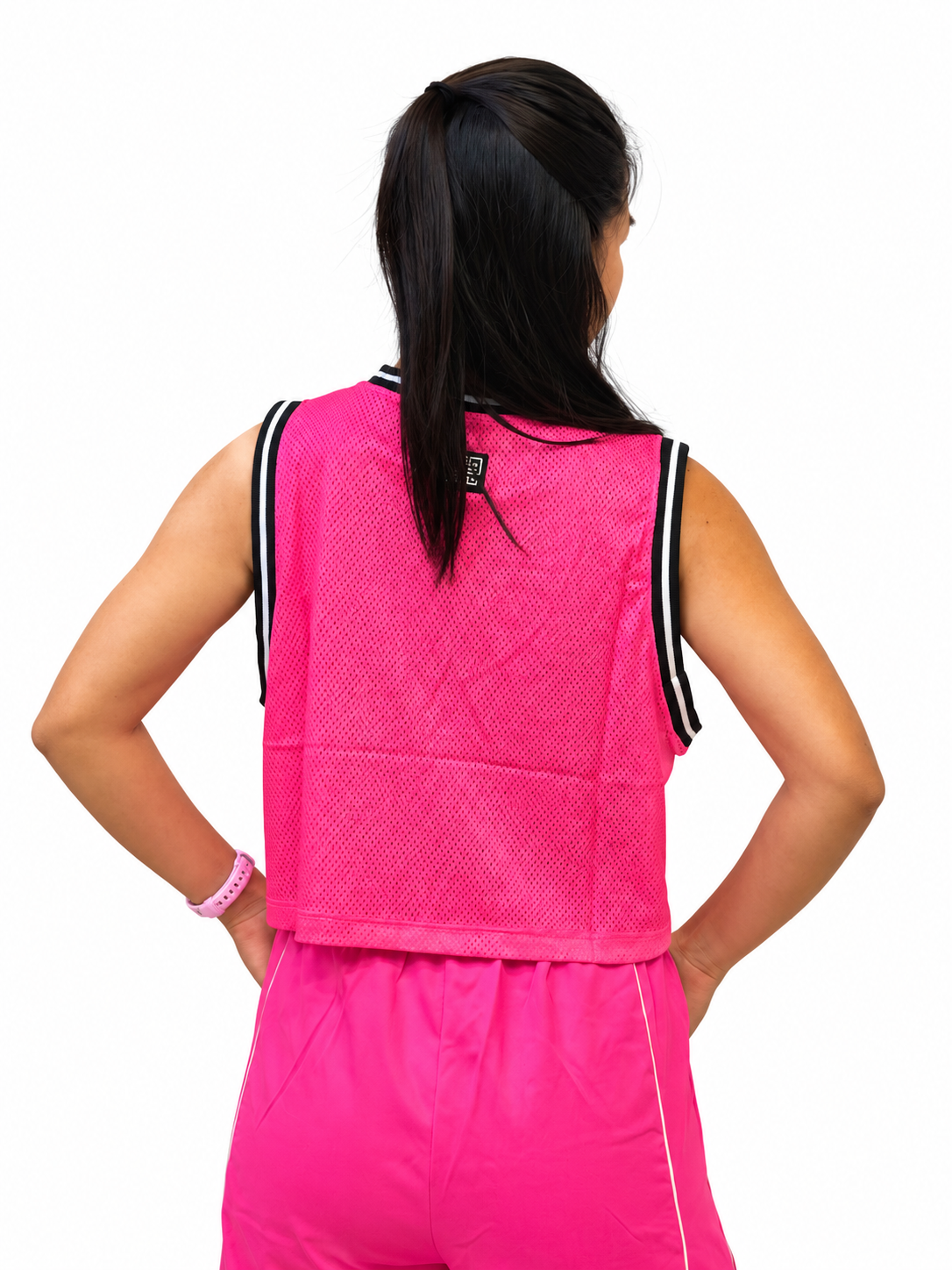 Electric Feel Loose Mesh Crop Tank