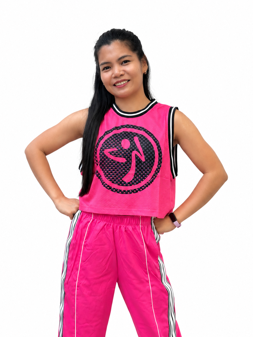 Electric Feel Loose Mesh Crop Tank