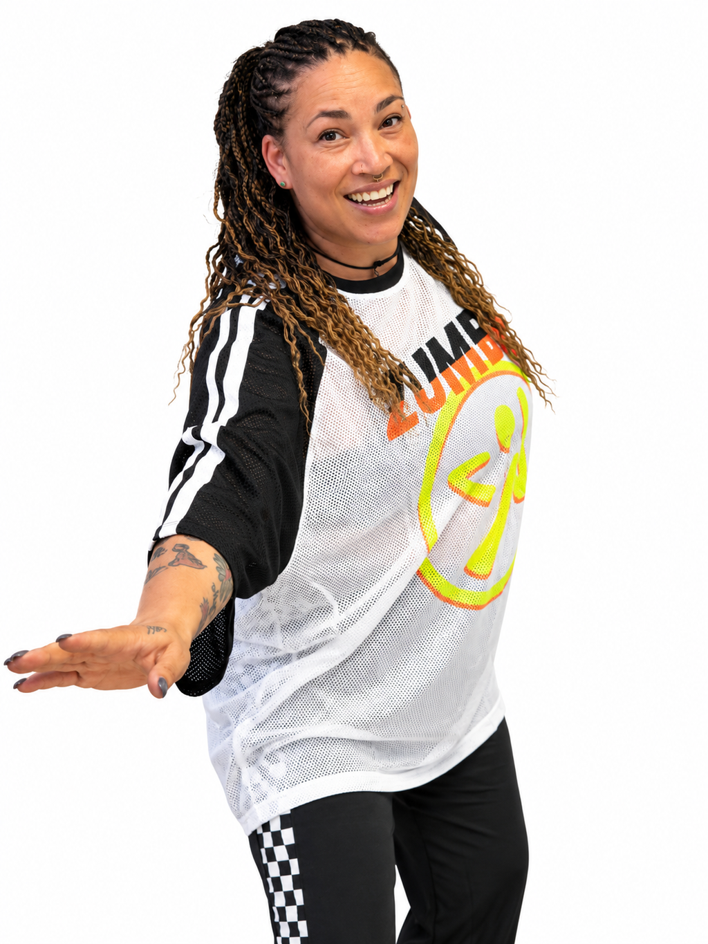 Electric Feel Oversized Mesh Raglan Top