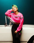 Dale-Z Long Sleeve Crew Neck Crop Top