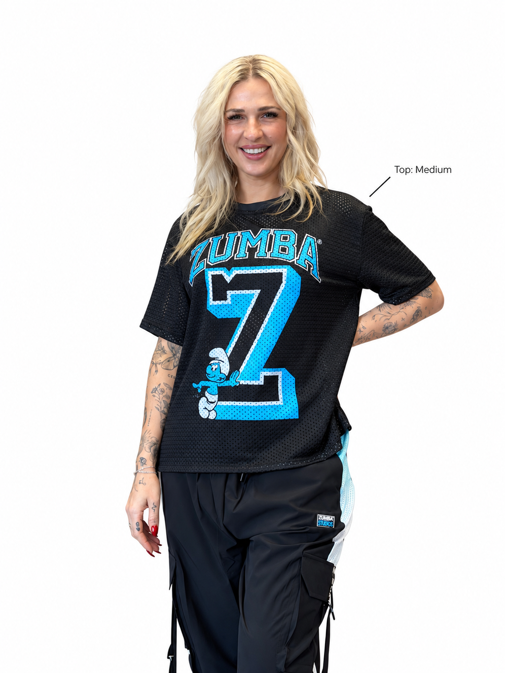 Zumba X The Smurfs Mesh Boxy Top
