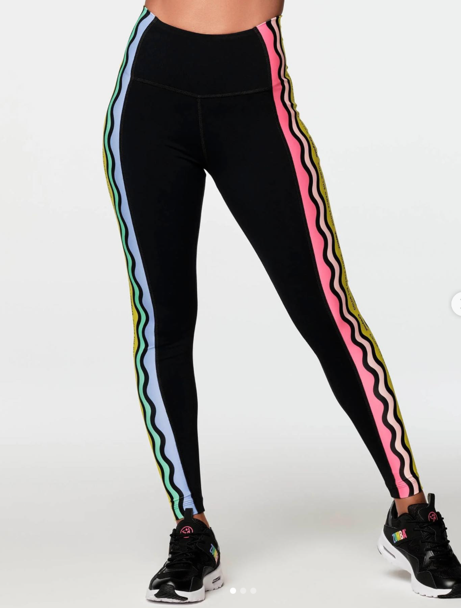 Zumba X Crayola Dance Outside The Lines High Waisted Ankle Leggings Z22