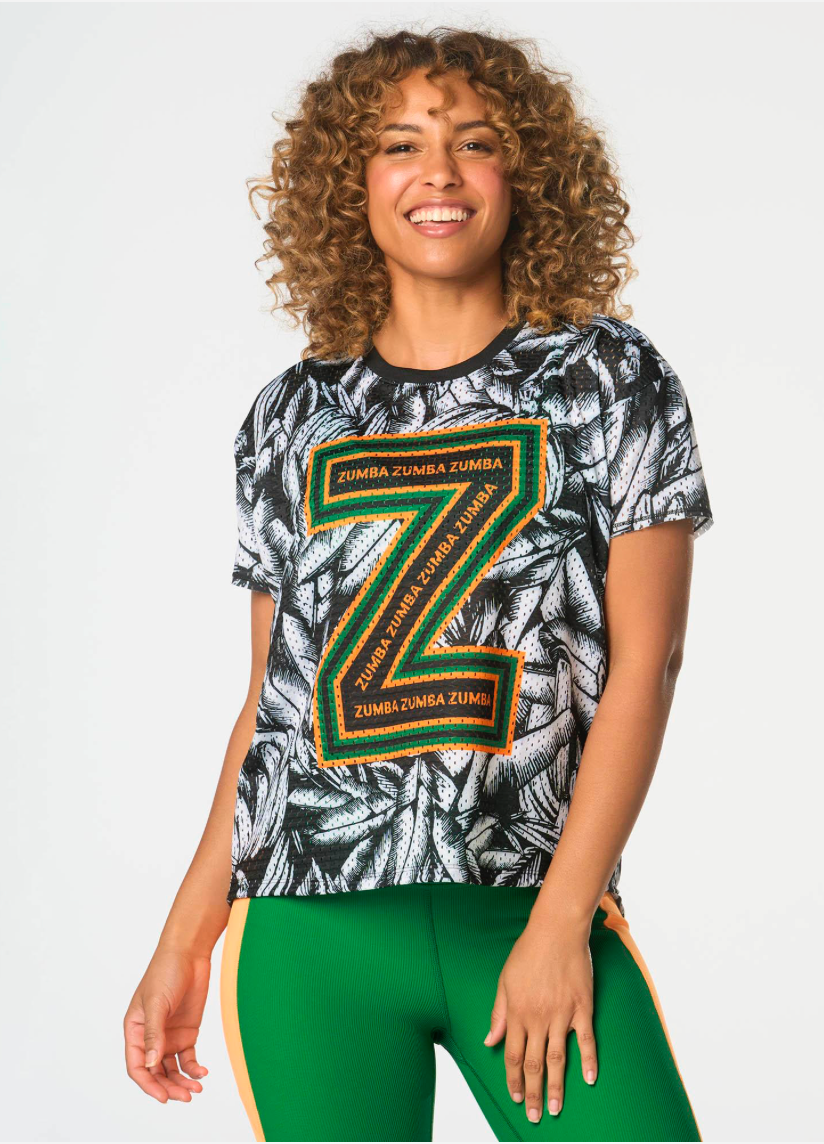 Zumba Tropics Hi-Lo Mesh Top Z6