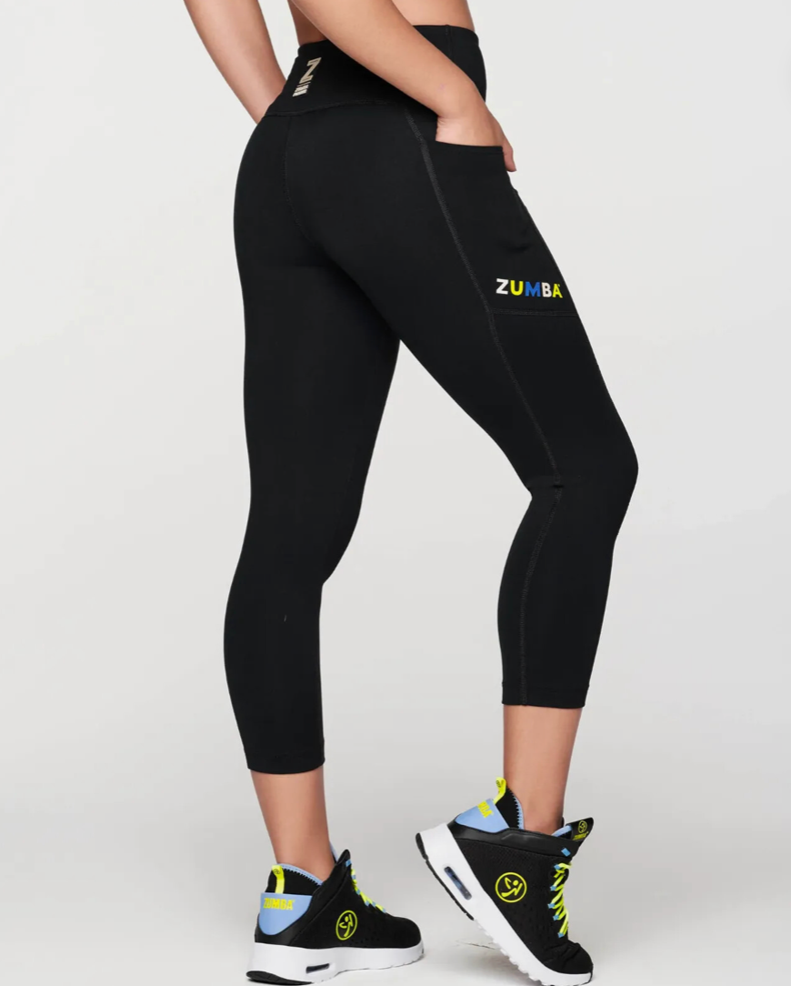 Zumba Forever High Waisted Crop Leggings Z22