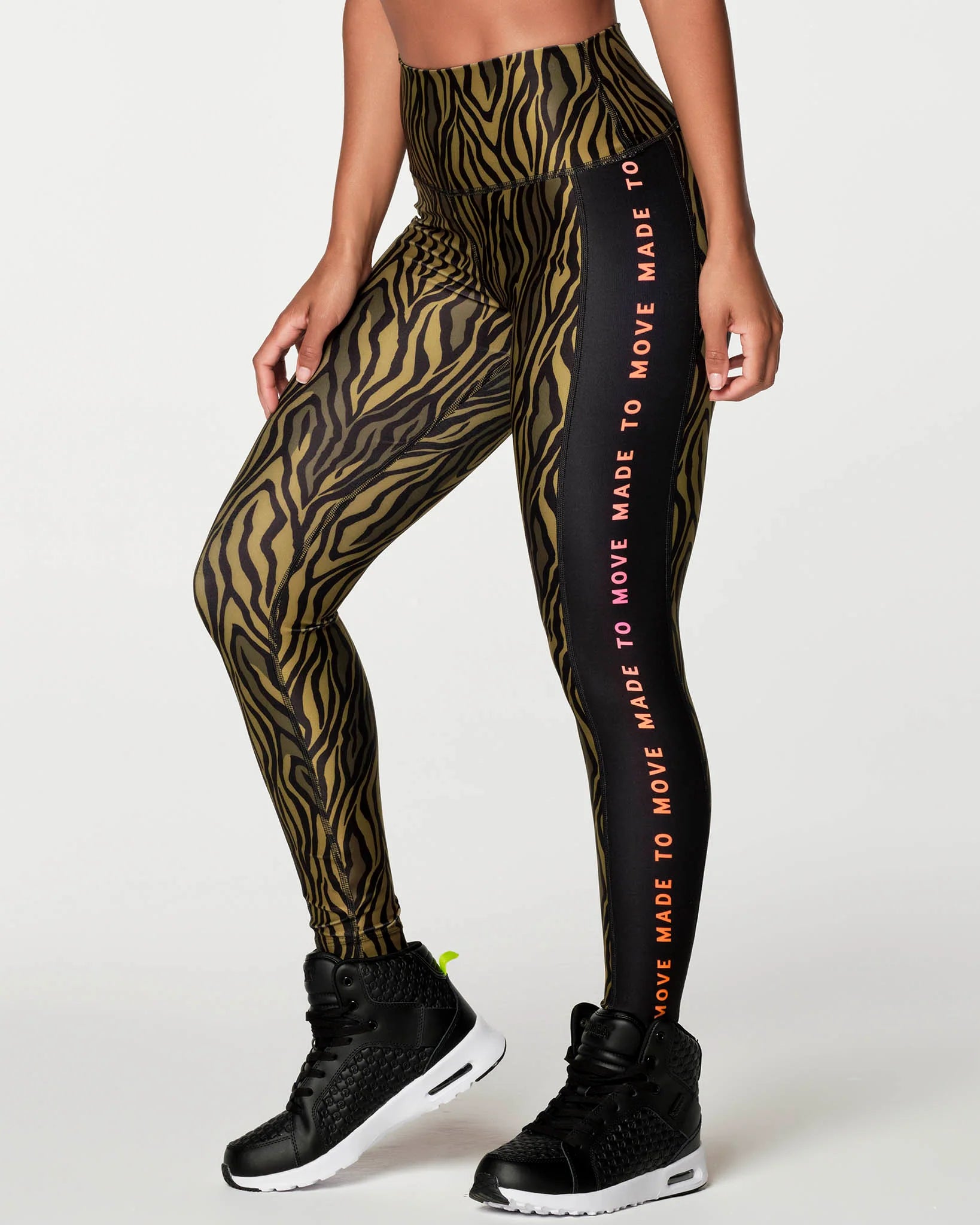 Zumba Wild High Waisted Ankle Leggings Z6
