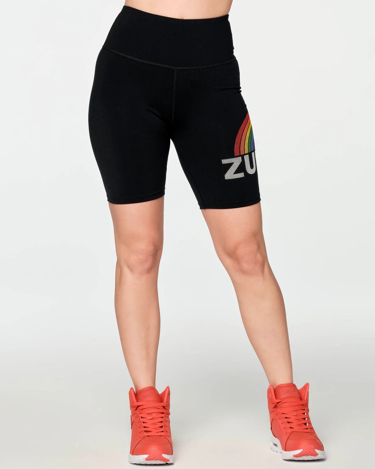 Zumba With Pride High Waisted Biker Shorts (B3)