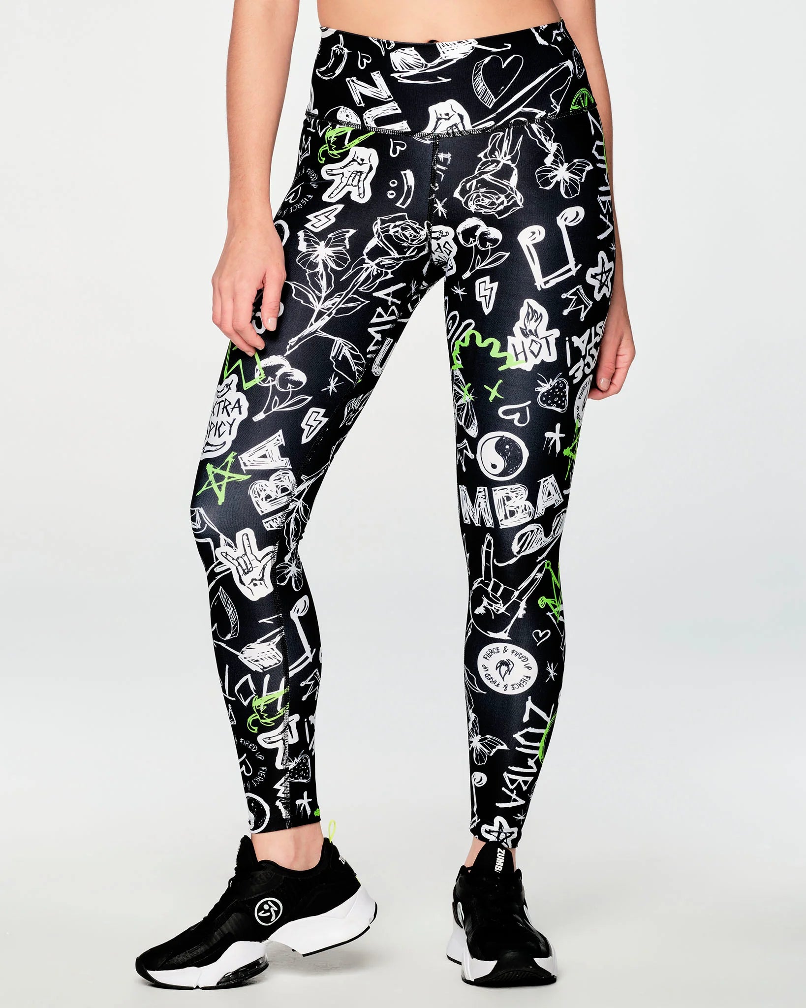 Fierce And Fired Up High Waisted Ankle Leggings B6