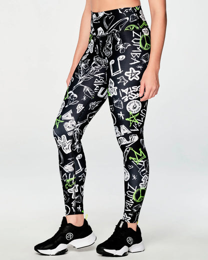 Fierce And Fired Up High Waisted Ankle Leggings B6