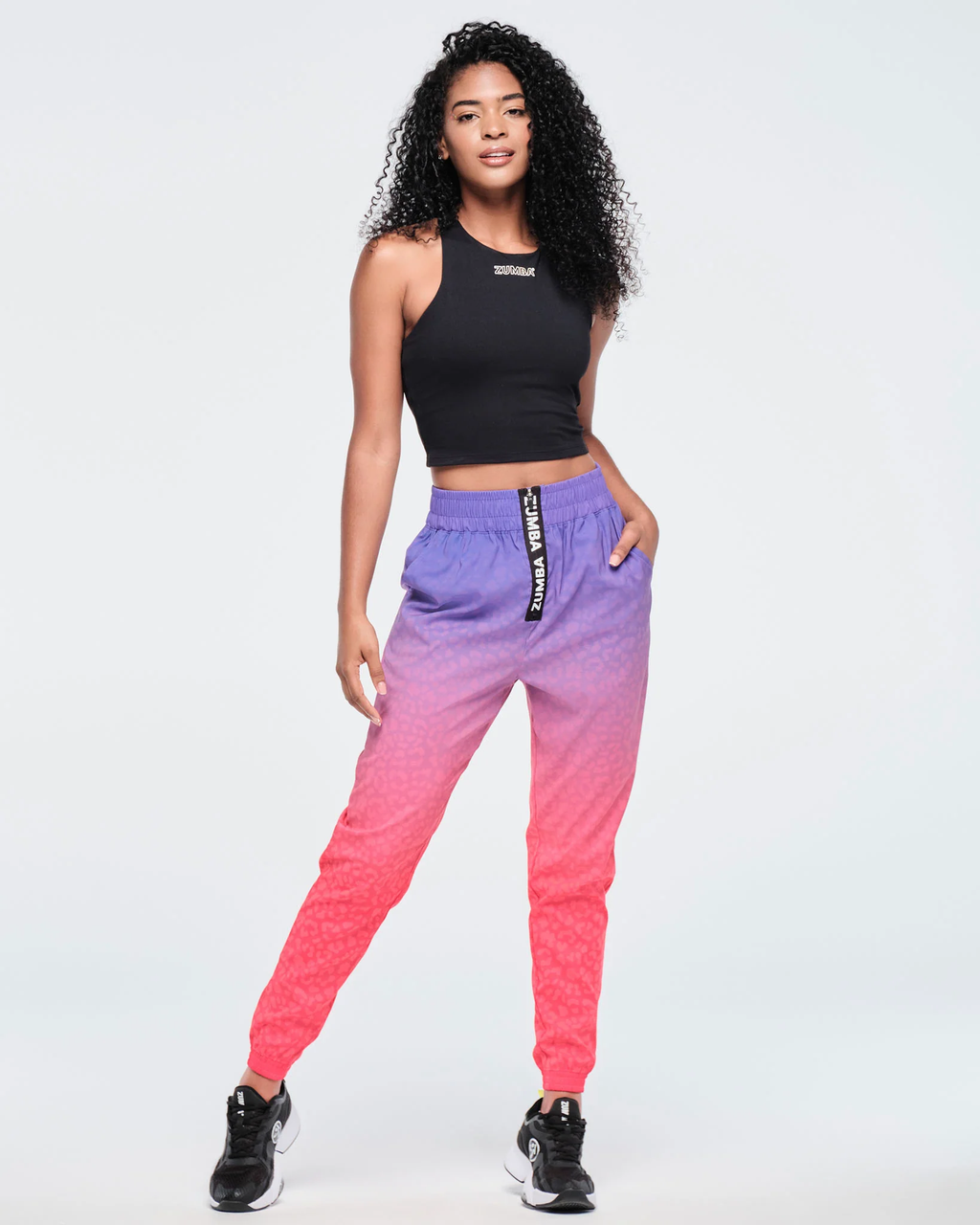 Funscape High Waisted Zip Front Track Pants Z5