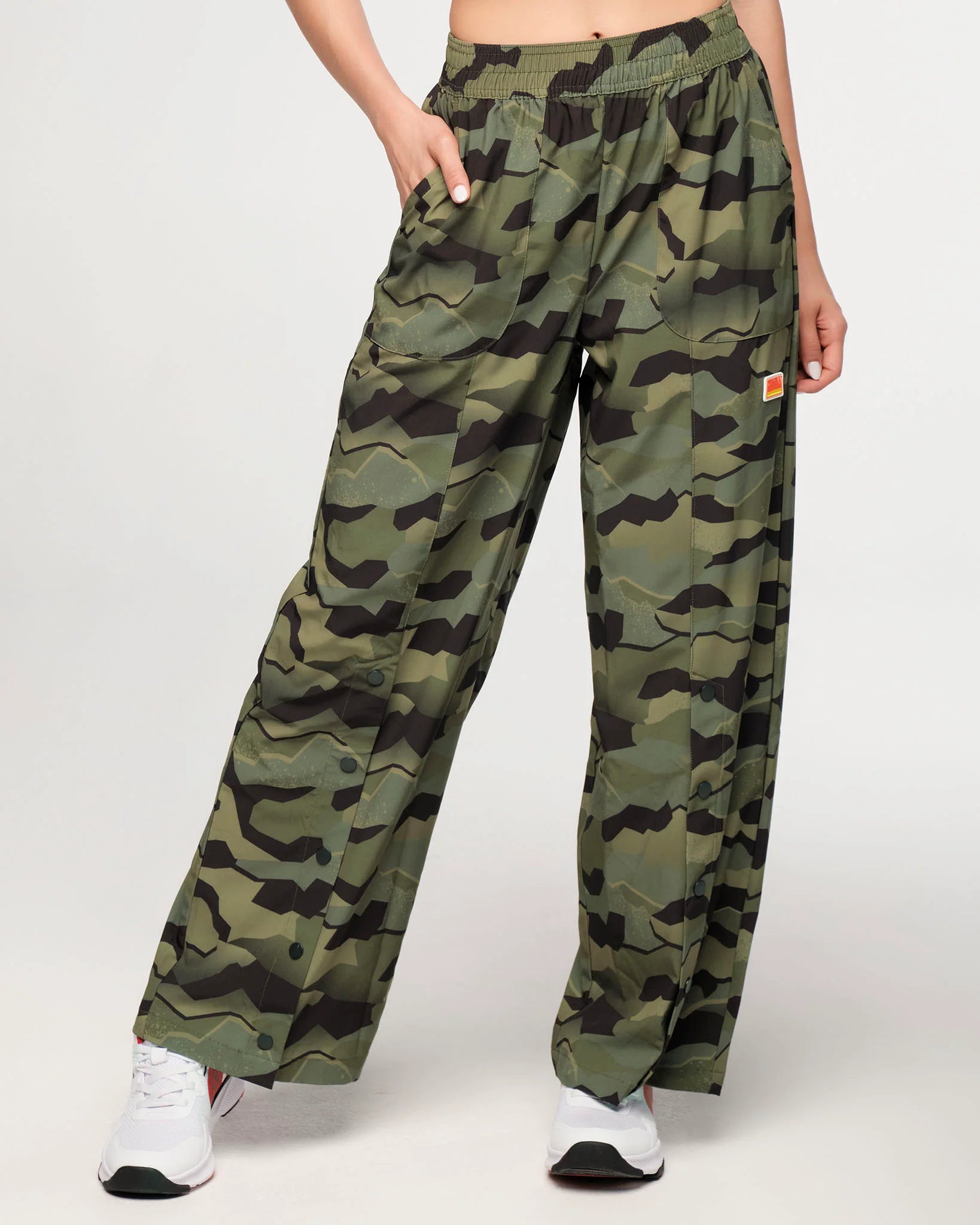 Zumba Explore Wide Leg Woven Pants - Olive Expedition B3