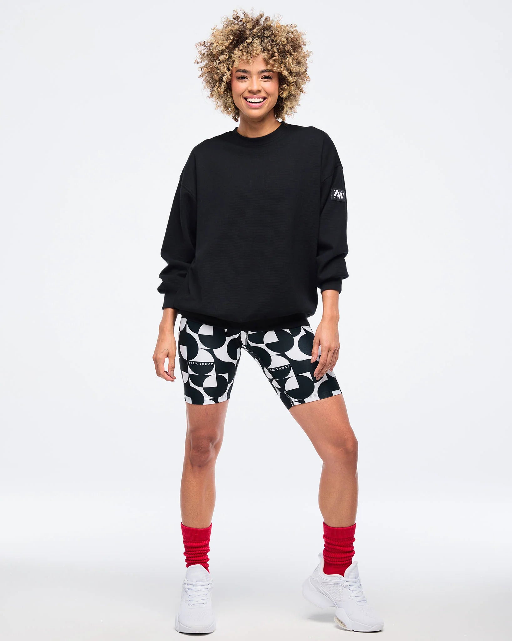 Zumba Haus High Waisted Long Biker Shorts B12
