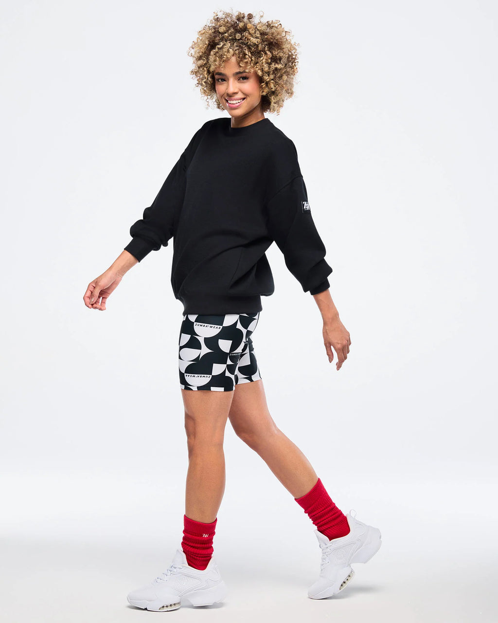Zumba Haus High Waisted Long Biker Shorts B12
