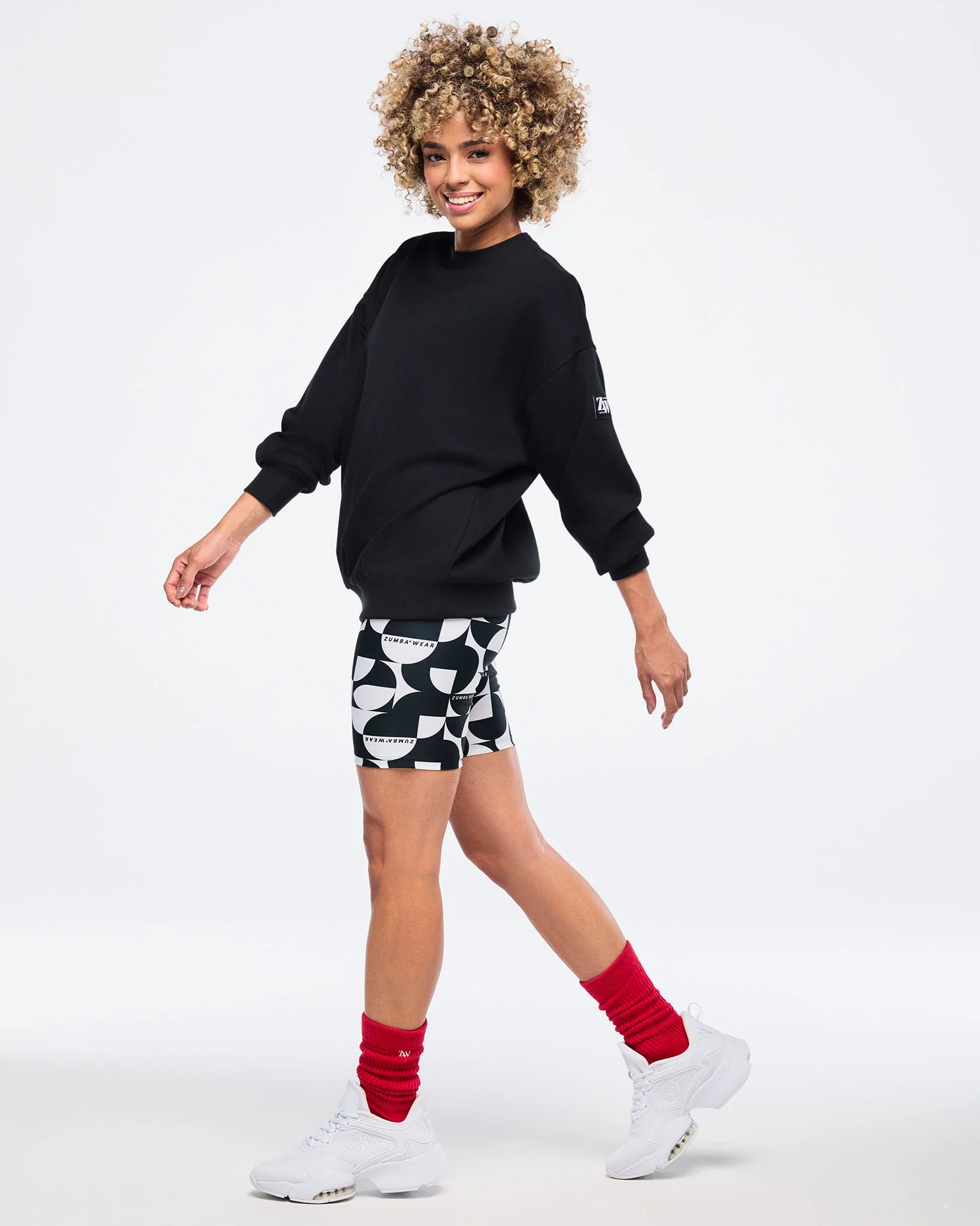Zumba Haus High Waisted Long Biker Shorts B12