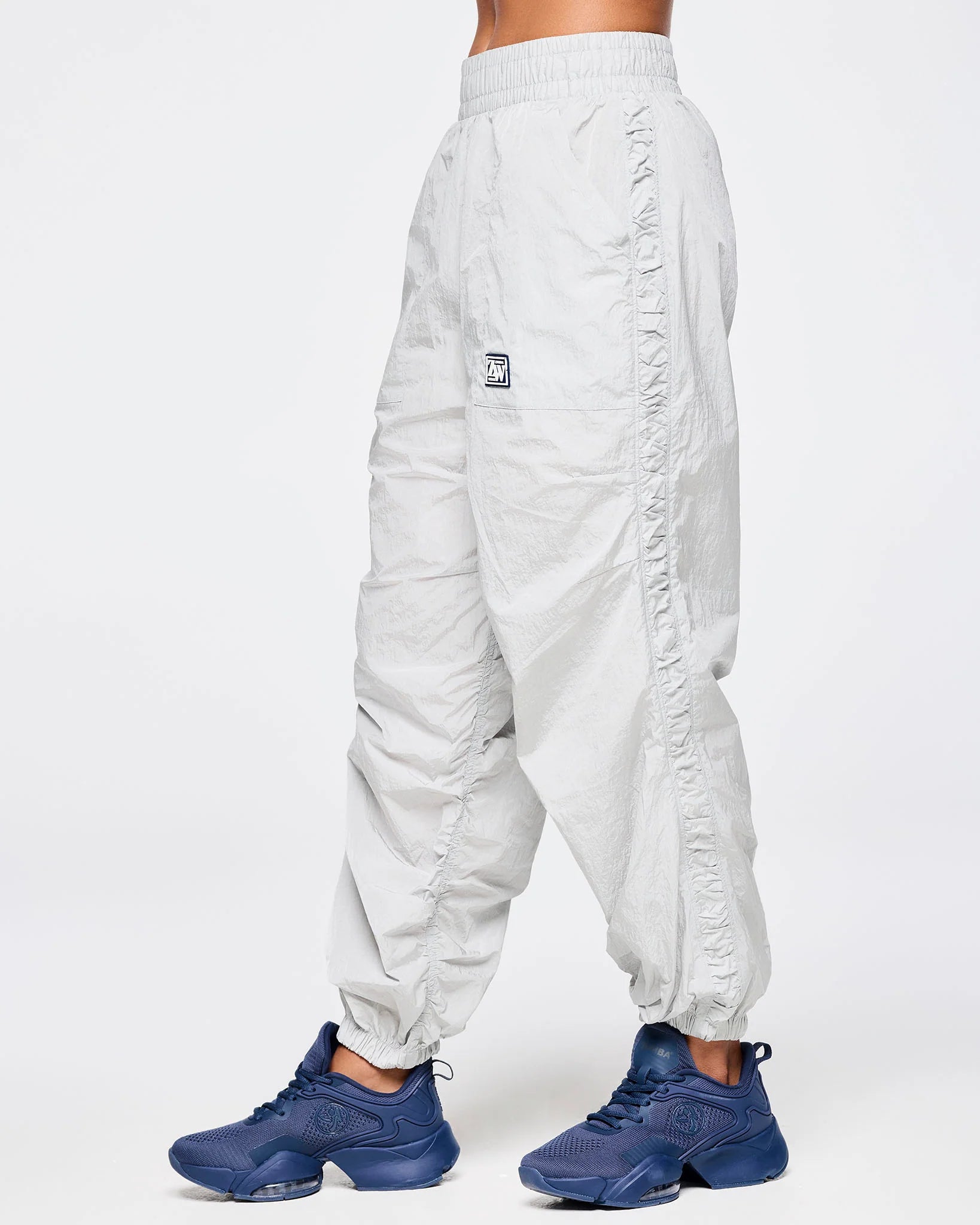 Zumba Out Loud Ruched Side Woven Track Pants - Z23