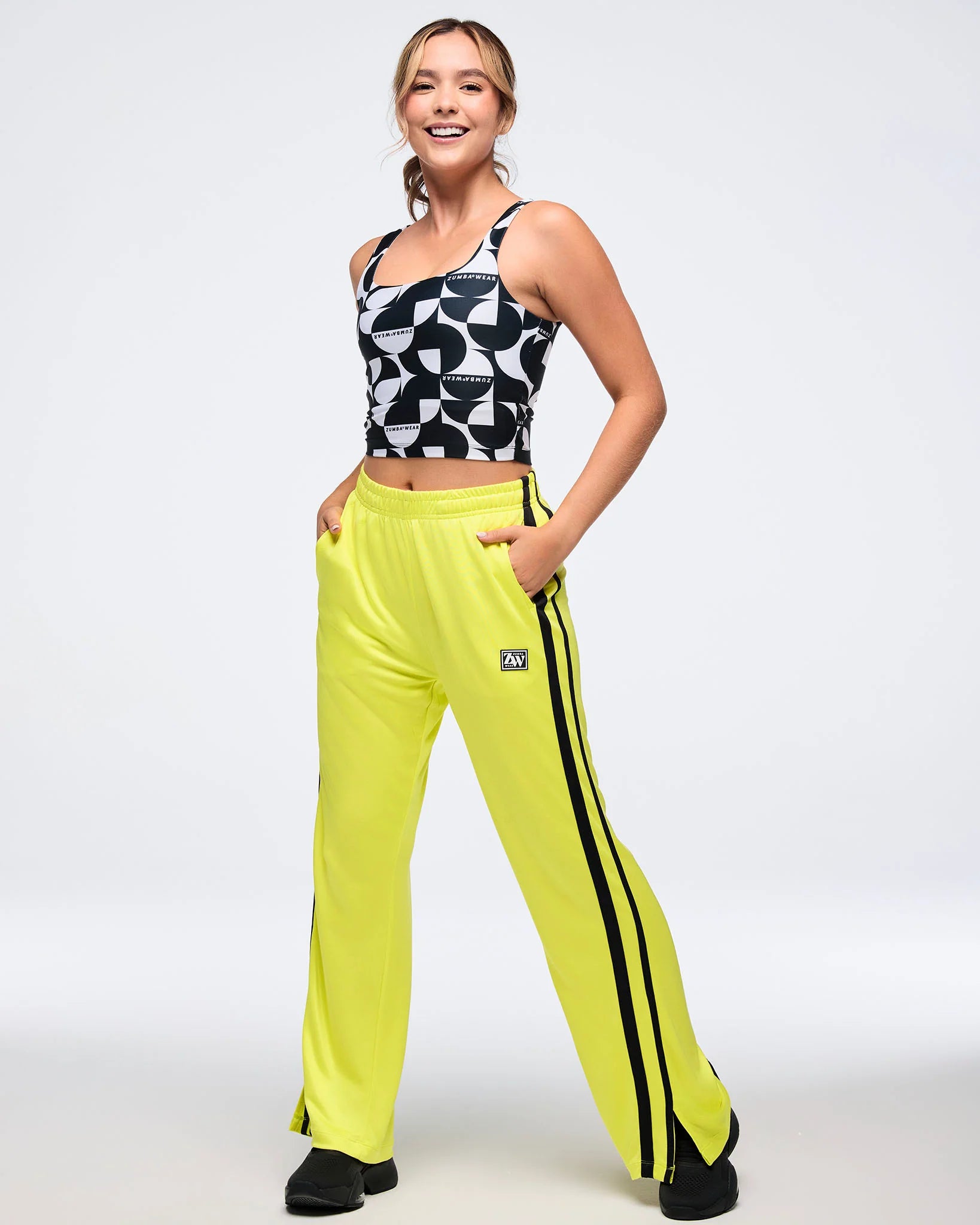 Zumba Haus Mid Rise Knit Track Pants B17