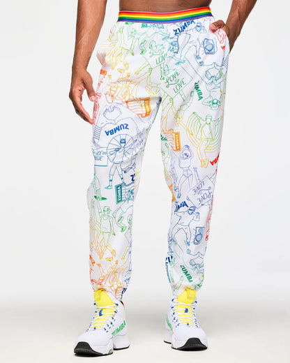 Zumba Elastic Waistband Slouch Woven Pants B6