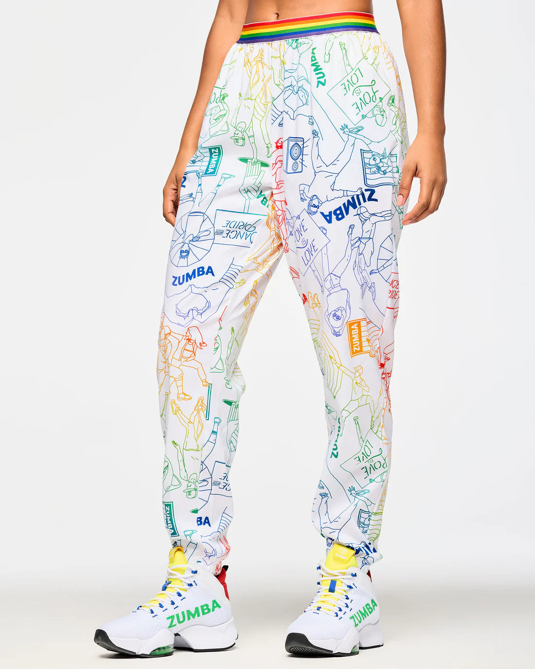 Zumba Elastic Waistband Slouch Woven Pants B6