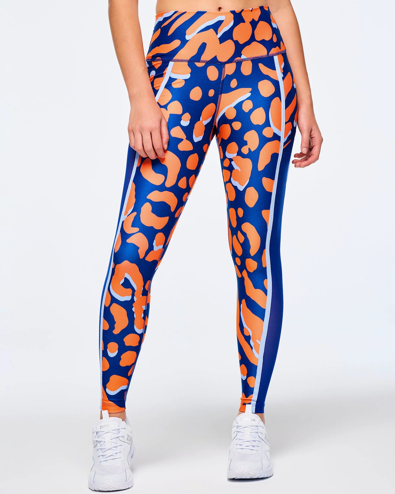 Victory High Waisted Ankle Leggings With Side Inserts B17