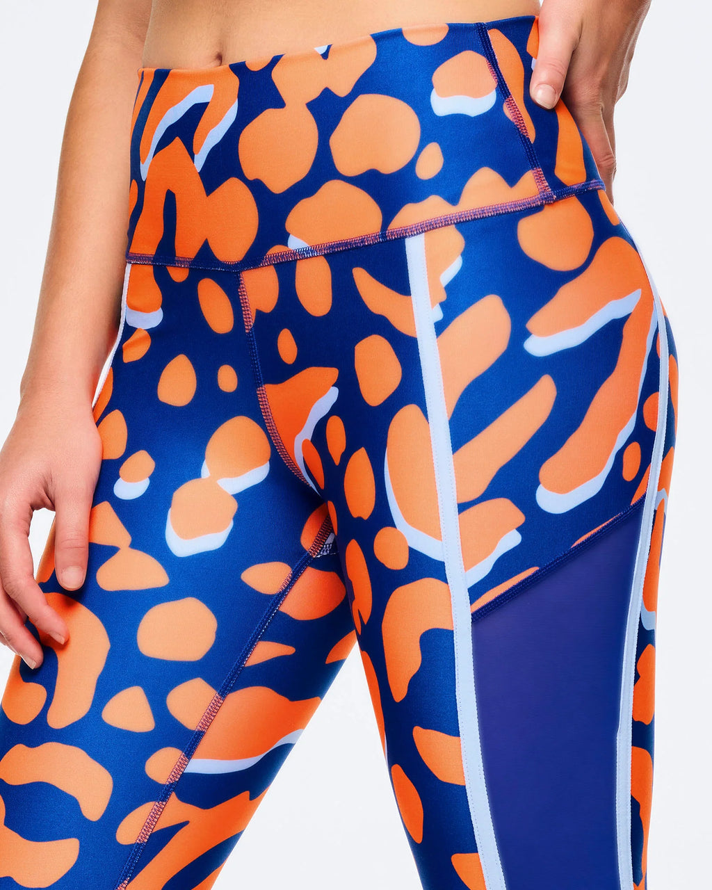 Victory High Waisted Ankle Leggings With Side Inserts B17