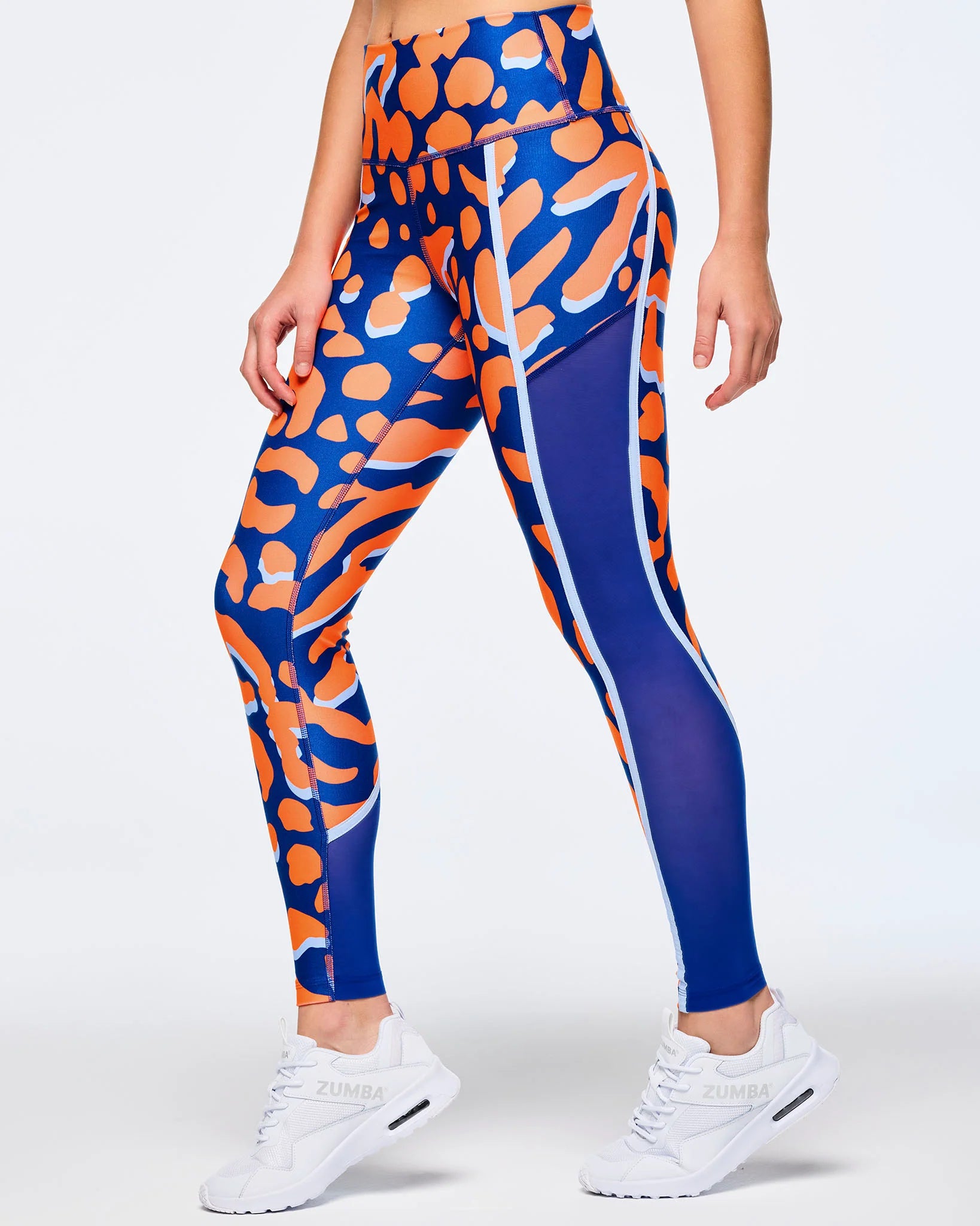 Victory High Waisted Ankle Leggings With Side Inserts B17