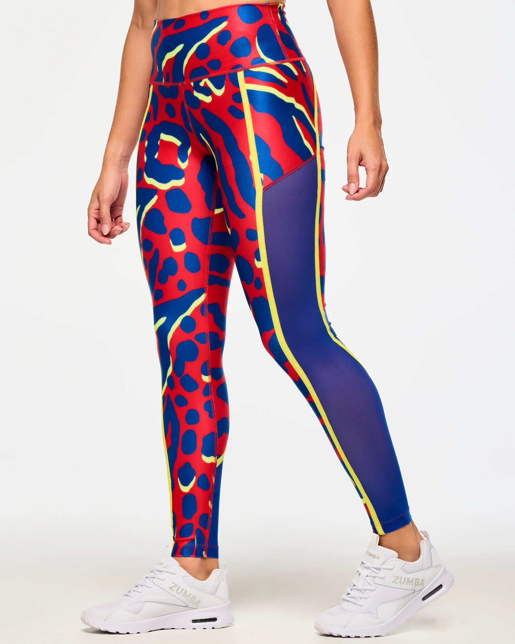 Victory High Waisted Ankle Leggings With Side Inserts B17