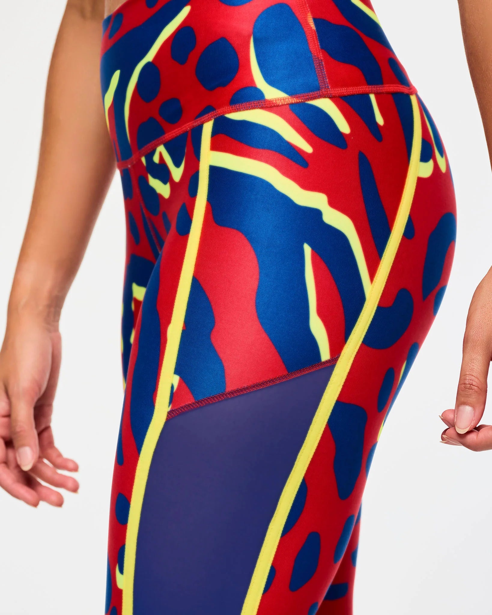 Victory High Waisted Ankle Leggings With Side Inserts B17