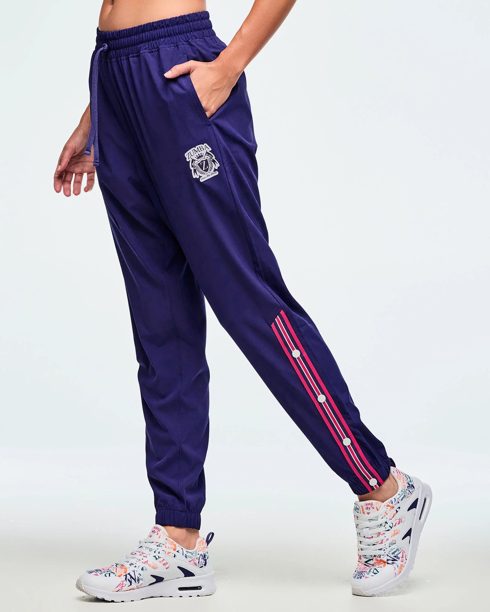 Class of 2001 Woven Track Pants With Side Snaps Z2