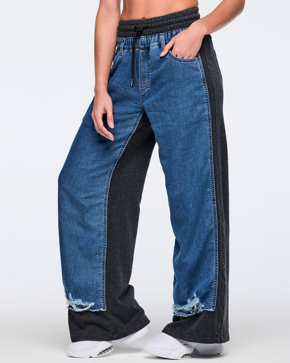 Latin Movement Combo Denim Sweatpants Z16