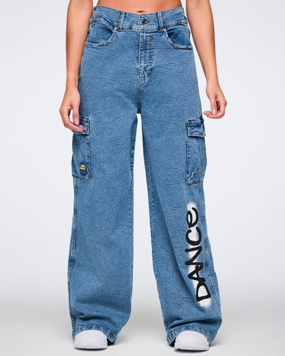 Pride Baggy Denim Cargo Pants Z16