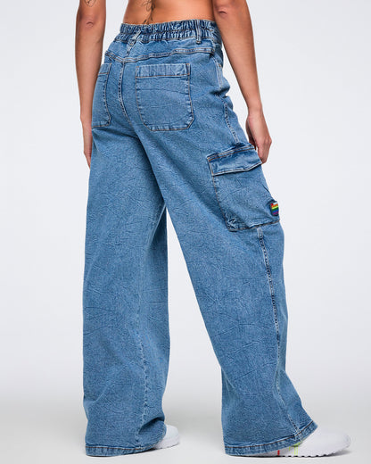 Pride Baggy Denim Cargo Pants Z16