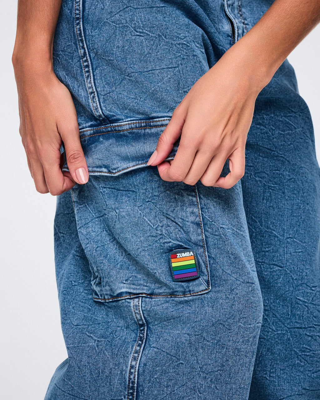 Pride Baggy Denim Cargo Pants Z16
