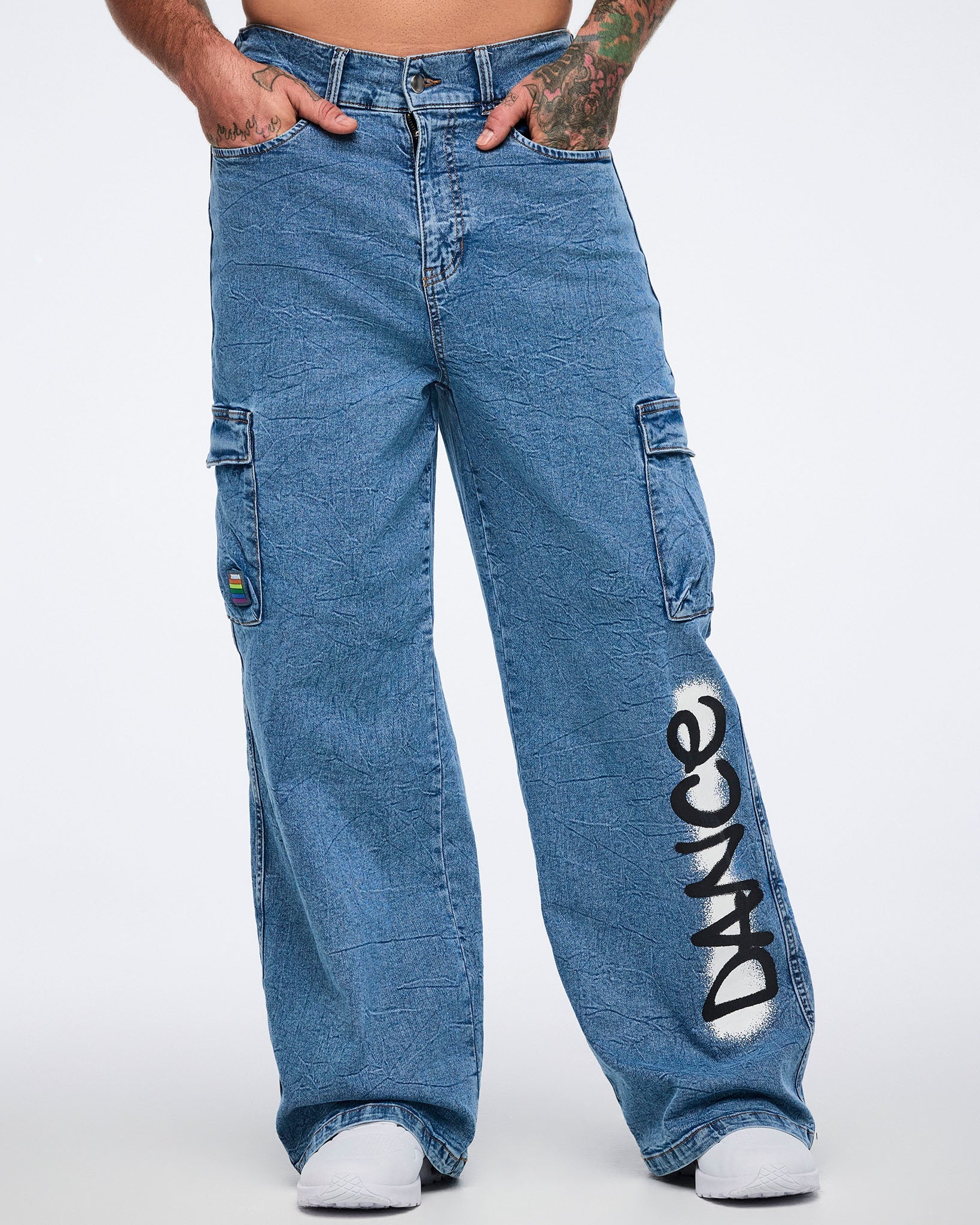 Pride Baggy Denim Cargo Pants Z16