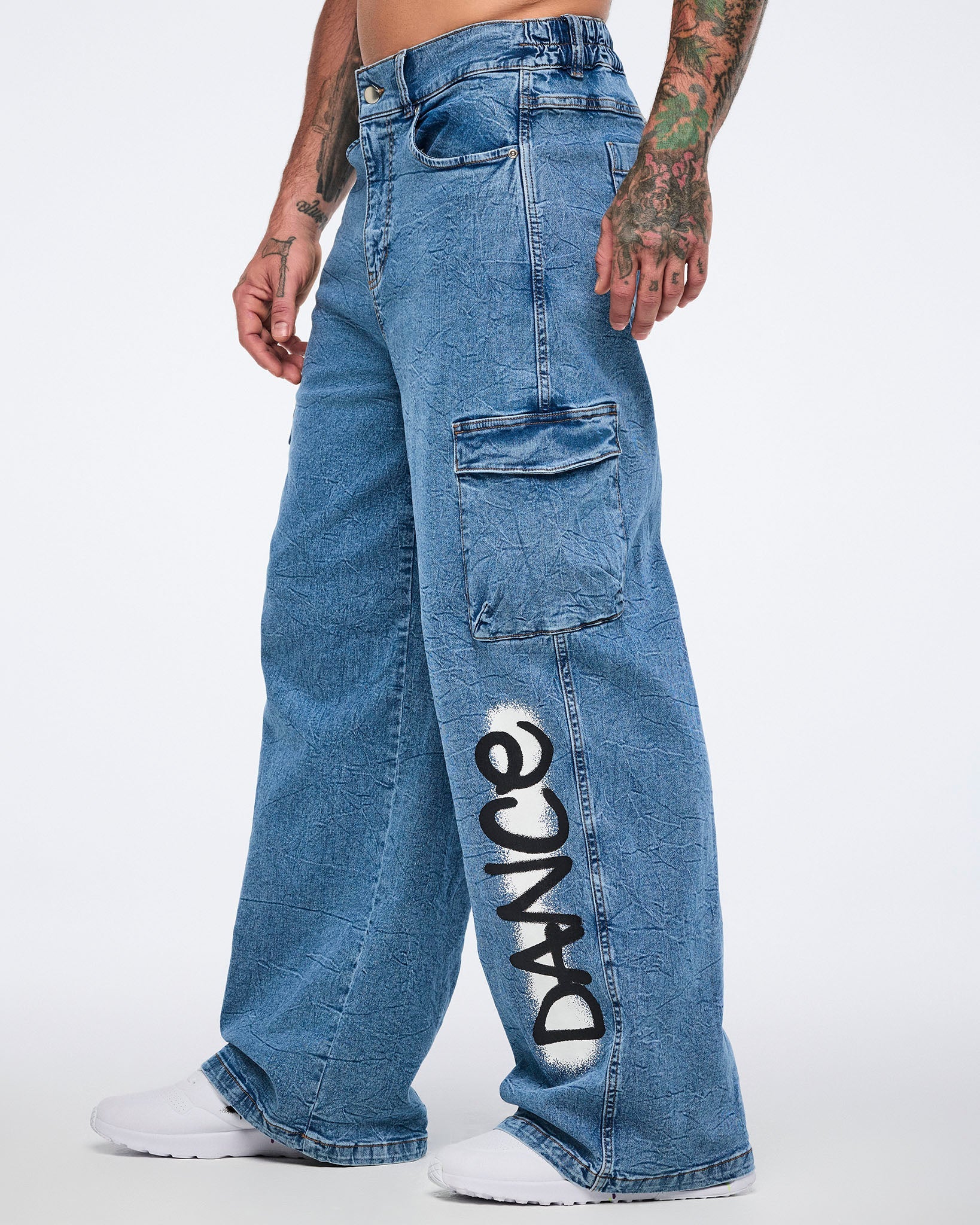 Pride Baggy Denim Cargo Pants Z16