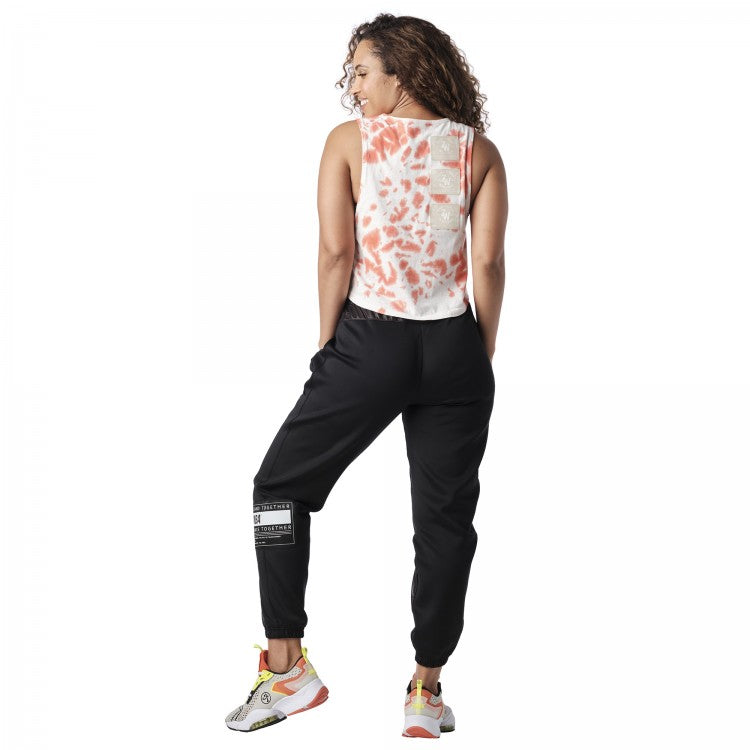 Zumba Dance Company Tie-Dye Tank Orange Peel Z23