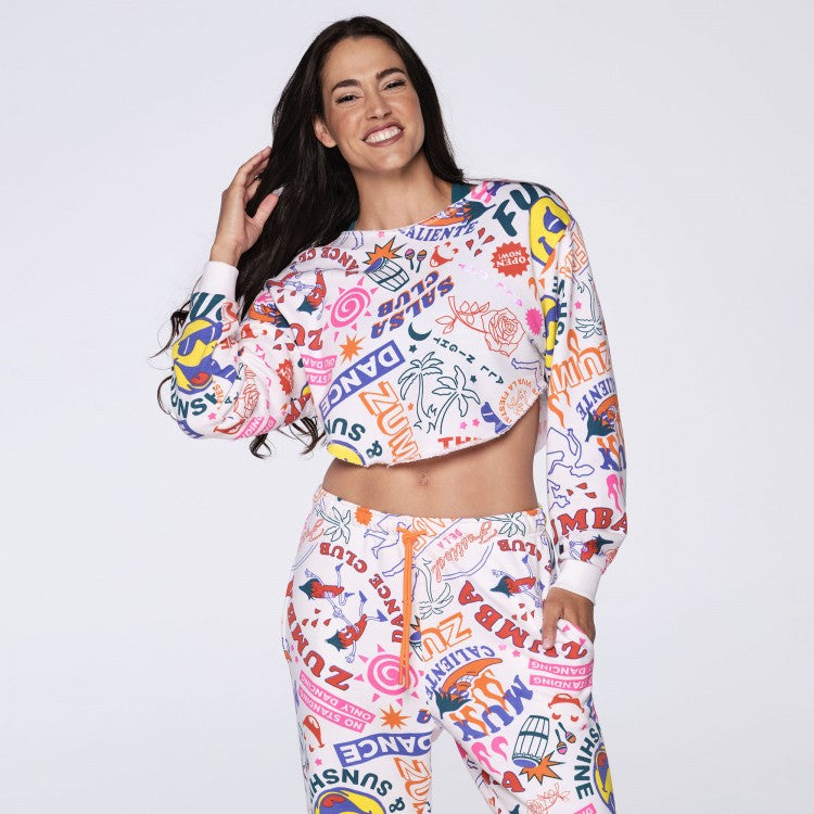Fun & Sunshine Crop Sweatshirt Z25
