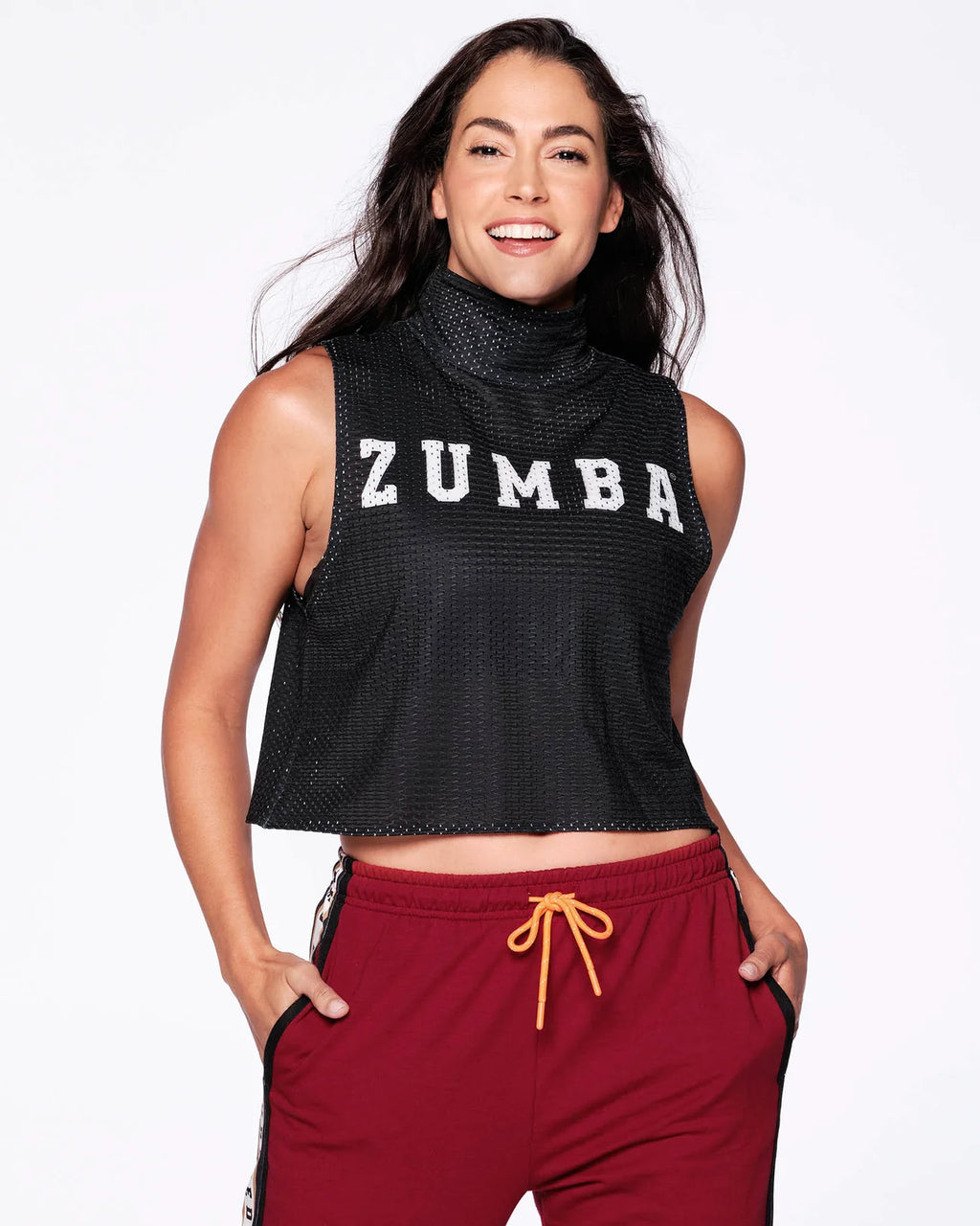 We Move The World Crop Mesh Tank Z23