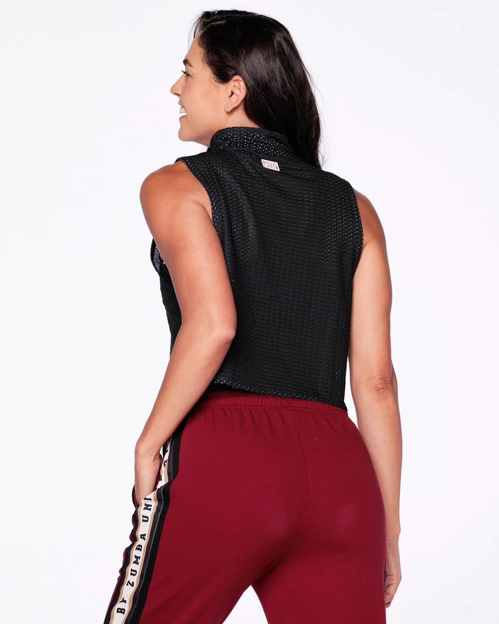 We Move The World Crop Mesh Tank Z23