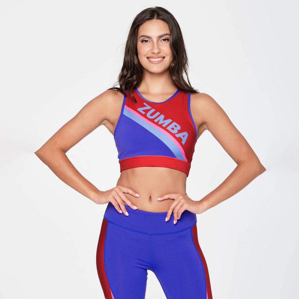 Zumba Happy High Neck Longline Bra Z12