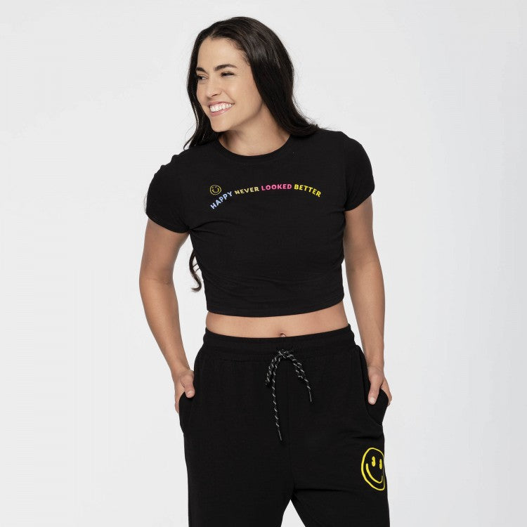 Zumba Happy Fitted Crop Top Z23