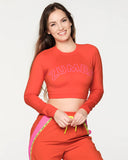 Zumba Forever Long Sleeve Crop Top Z6