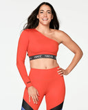 Zumba All Day One Shoulder Crop Top ZN