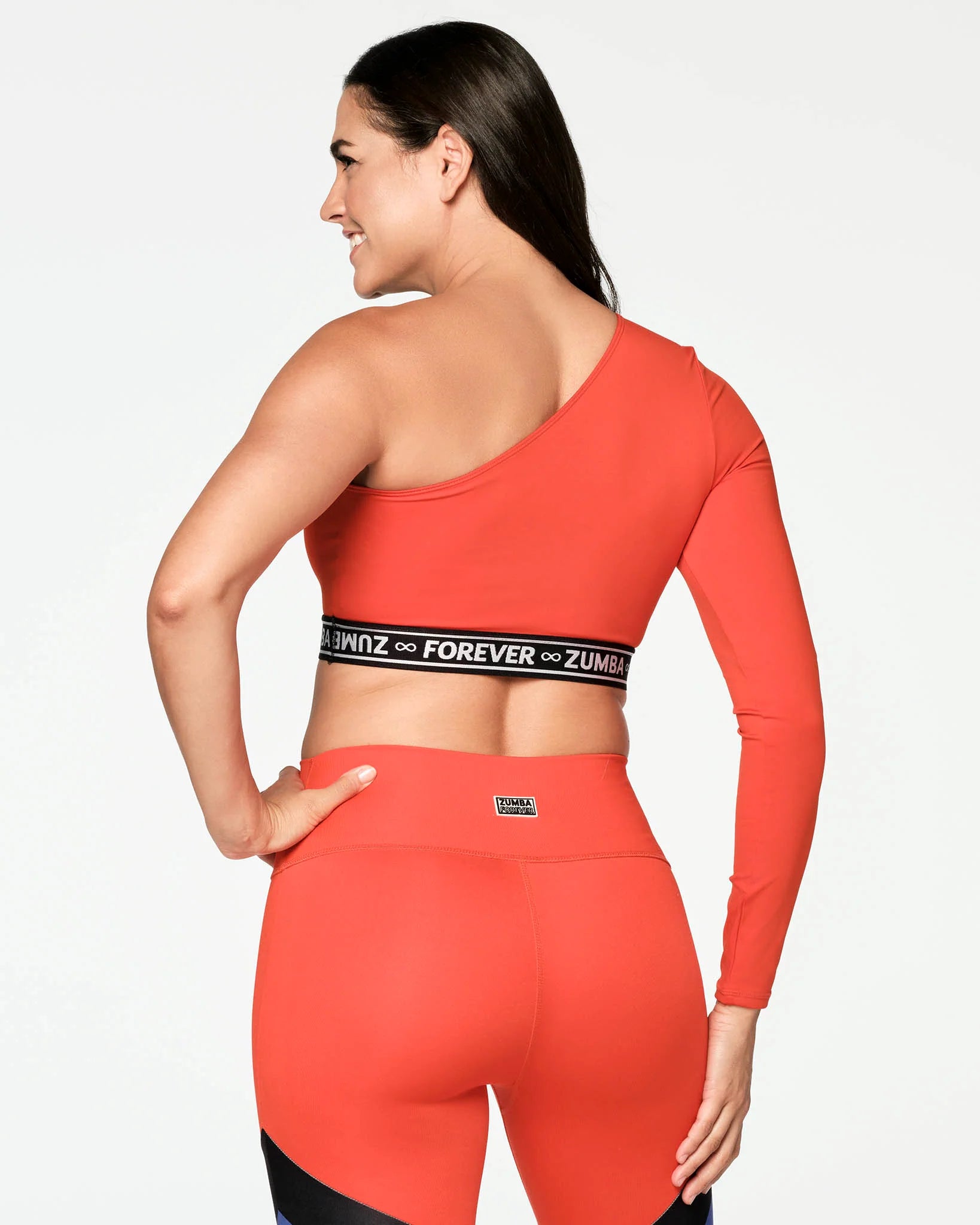 Zumba All Day One Shoulder Crop Top B13