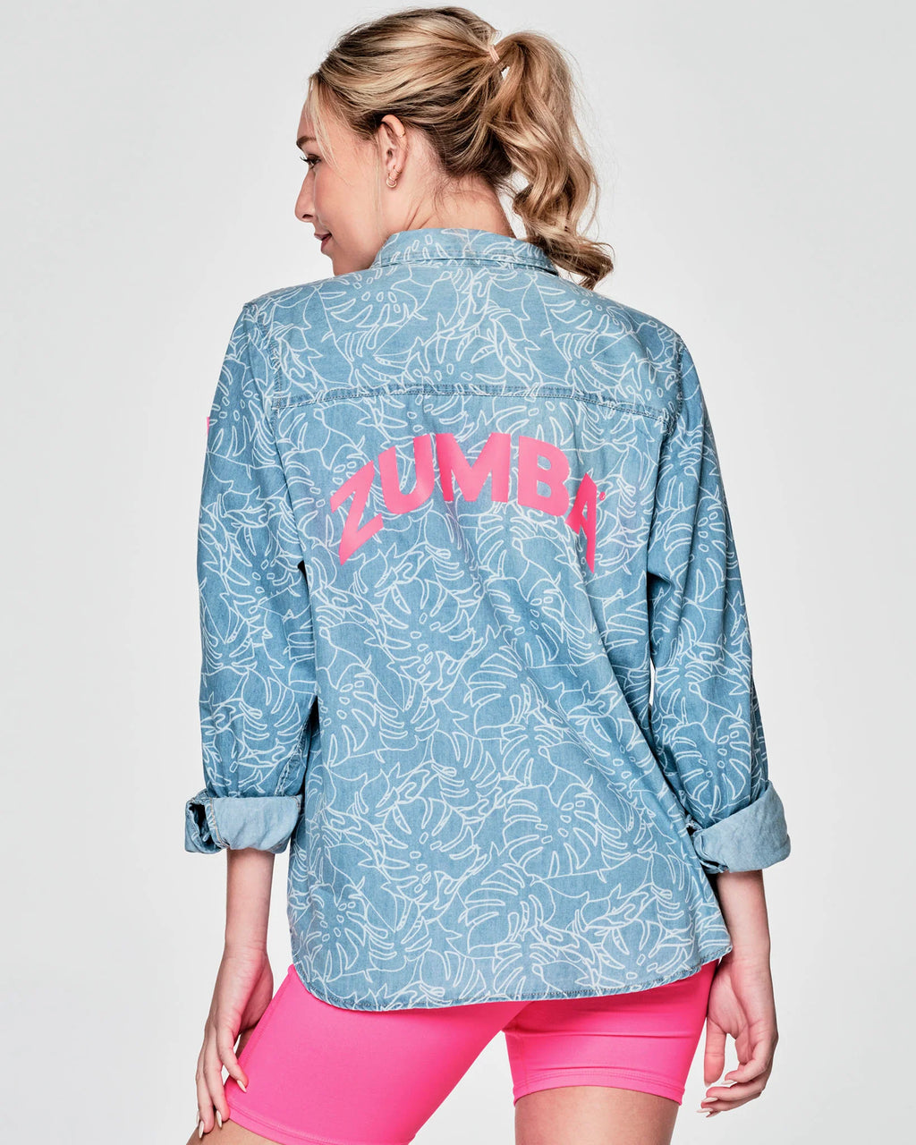 Zumba Resort Long Sleeve Button Up B6